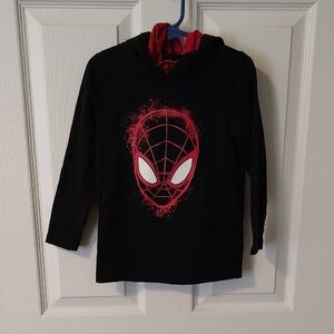 Spider-Man Miles Kids Black and Red Hoodie
